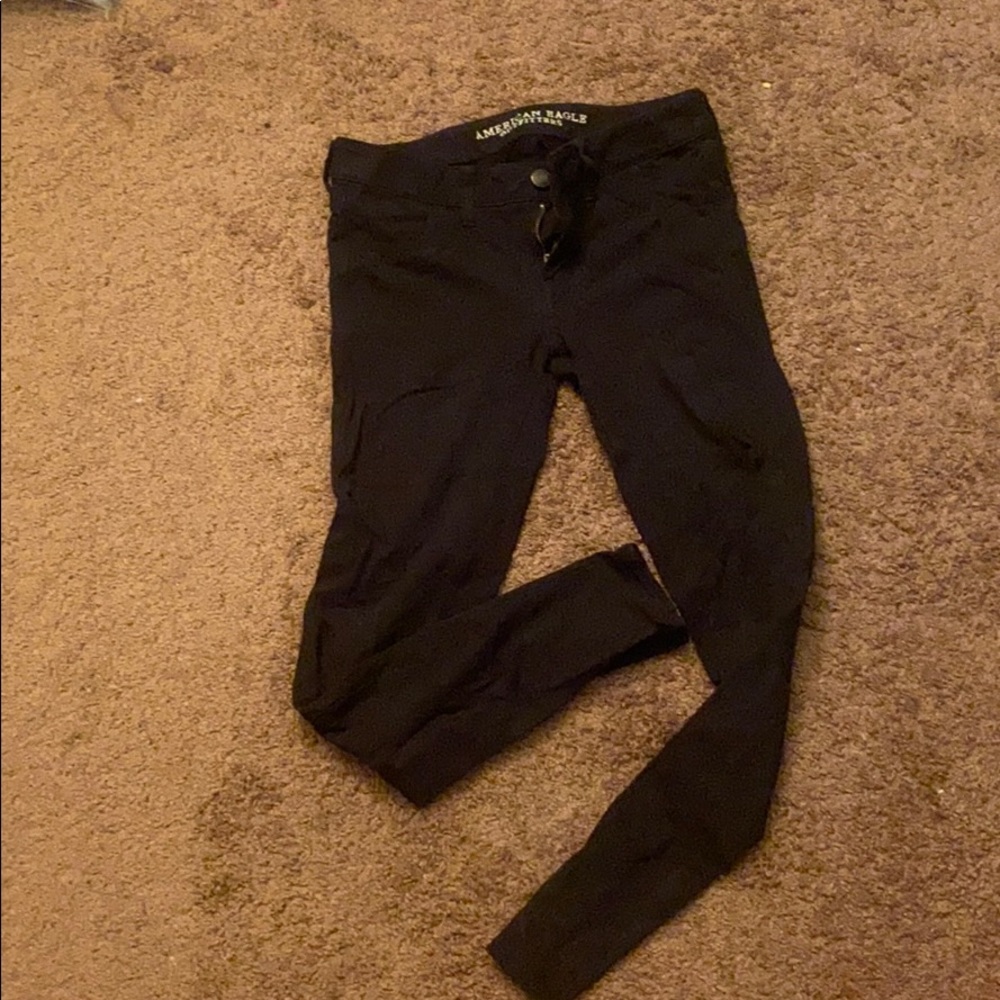 American Eagle Super Stretch Black Jeggings Size 6